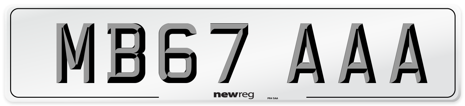 MB67 AAA Number Plate from New Reg